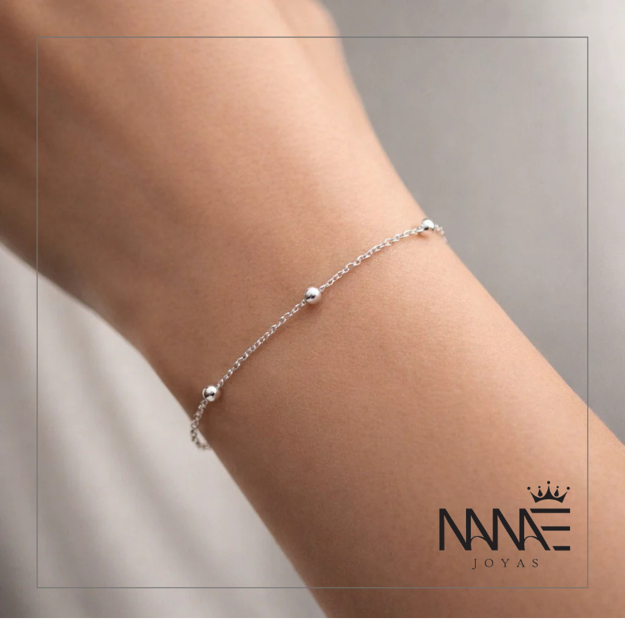 Pulsera Tradicional Con Esferas