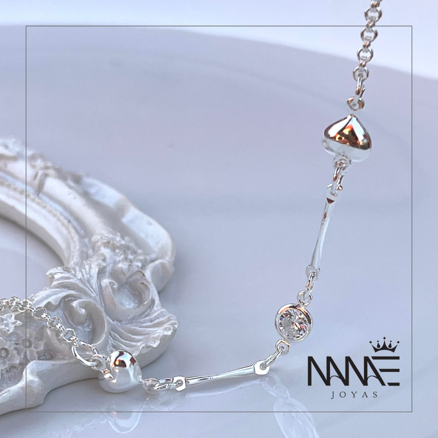 Pulsera Circón Corazones