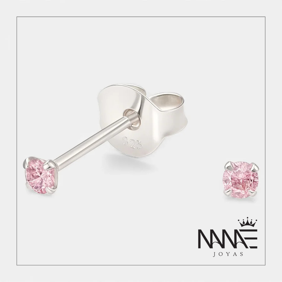 Aro Circón Rosa Francia 2 mm