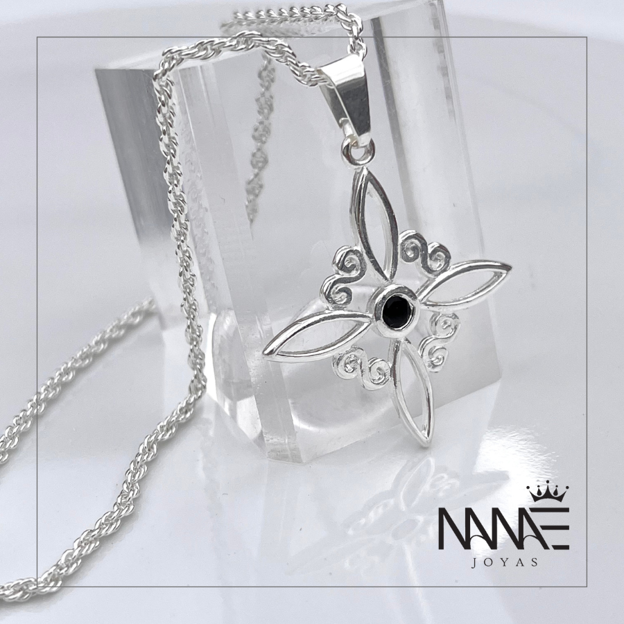 Cadena Turbillón Nudo de Brujas Circón 50 cm