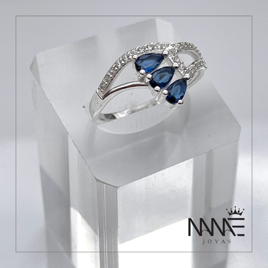 Anillo Circones Zafiro N°19